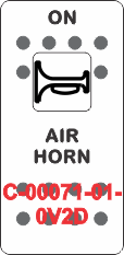 "AIR HORN"  White Switch Cap single White Lens  (ON)-OFF
